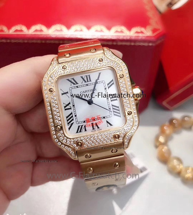 New Cartier Watches 2019 Yellow Gold Santos Watch